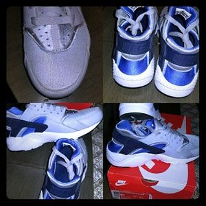 Huarache Wolf Grey and Binary Blue